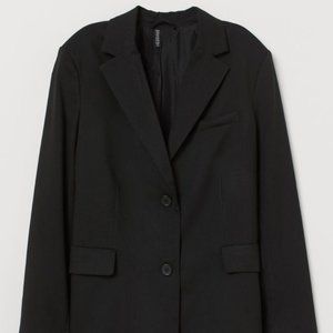 H&M Oversized Women's Black Lined Blazer - Medium